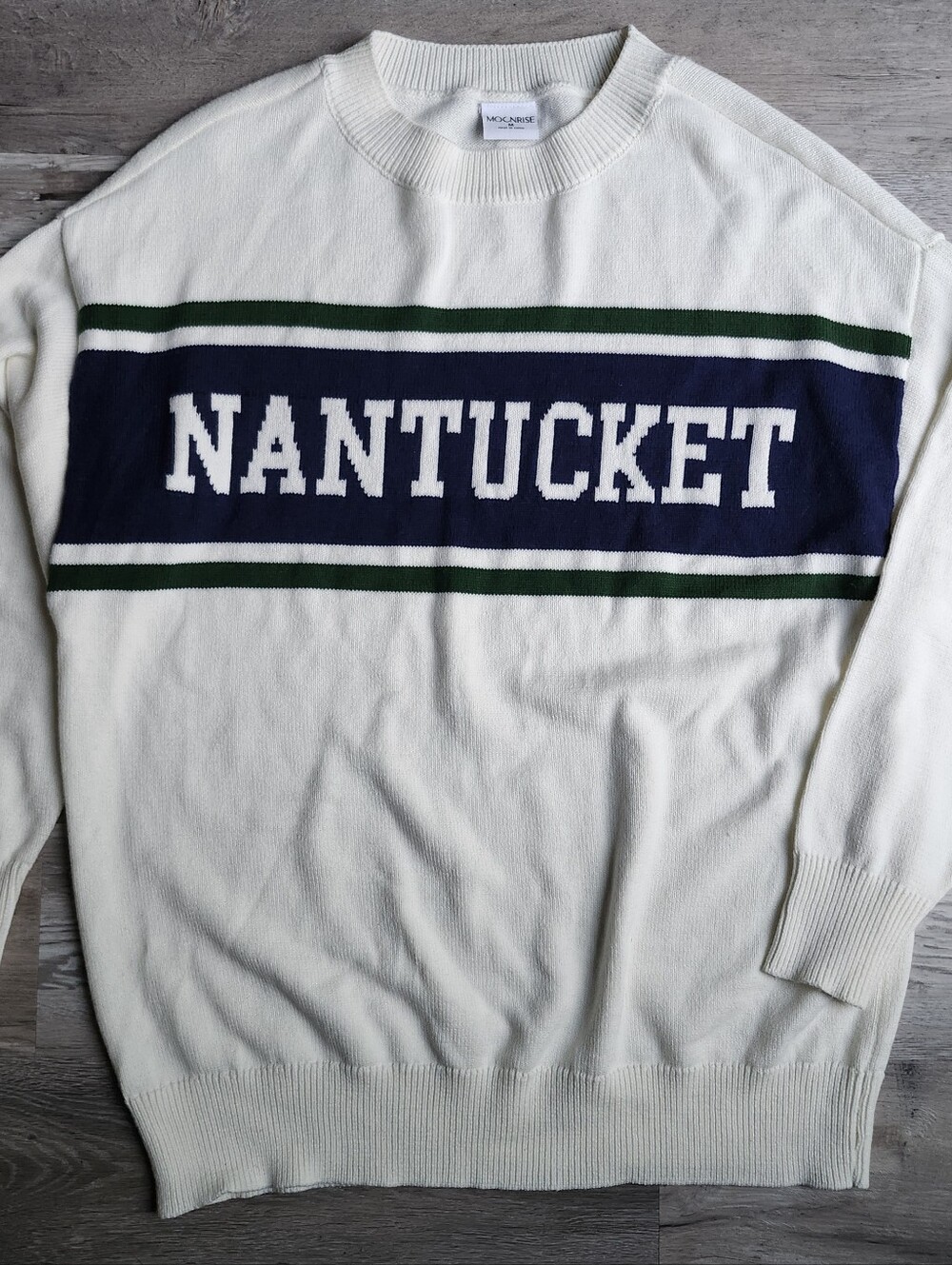 Nantucket Sweater Men's Medium Coastal Nautical Preppy Knit Pullover